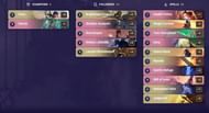 A basic Buff Fiora deck composition (screenshot from Mobalytics)